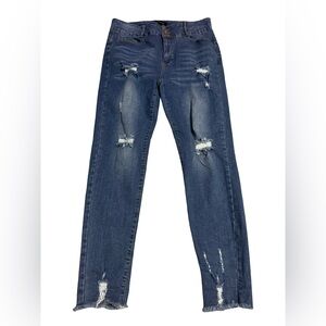 Sneak Peek Ripped Indigo Skinny Jeans
